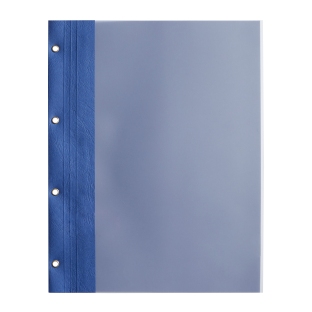 Cartellina con occhielli A4, 4 occhielli, fasteners per archiviazione, cartoncino lucido blu