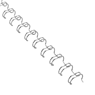 Spirali metalliche, passo 2:1, A4 9,5 mm (3/8") | argento