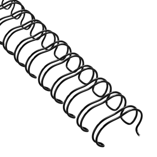 Spirali metalliche, passo 2:1, A4 22,0 mm (7/8") | nero