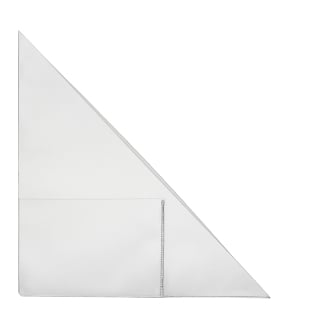 Tasche triangolari con tasca porta biglietti da visita, autoadesivo, plastica PP, trasparente 170 x 170 mm - sinistra