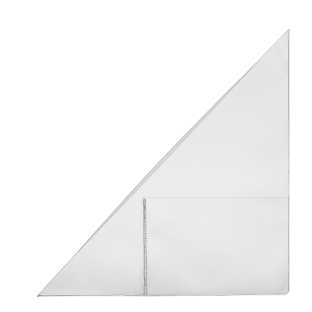 Tasche triangolari con tasca porta biglietti da visita, autoadesivo, plastica PP, trasparente 170 x 170 mm – destra