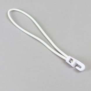 Corda elastica con gancio in plastica 200 mm | bianco