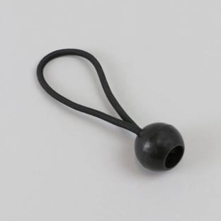Corda elastica con palla in plastica 120 mm | nero