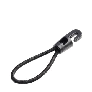 Corda elastica con gancio in plastica 90 mm | nero