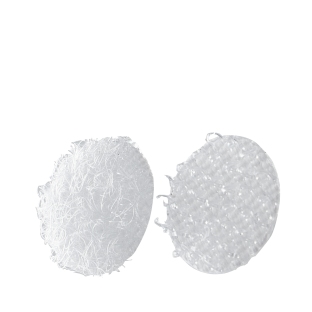 Bollini a strappo su foglio, set di asola e uncino 10 mm | bianco