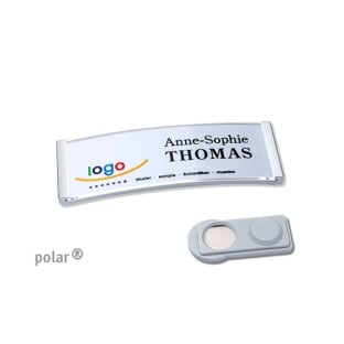 Targhette portanome polar® 20 magnete smag® acciaio inox 