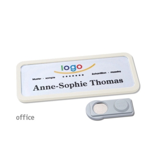 Targhette portanome Office 30 magnete smag® bianco 