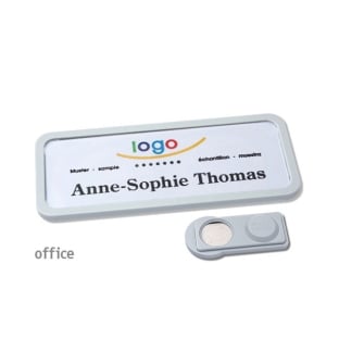 Targhette portanome Office 30 magnete smag® grigio 