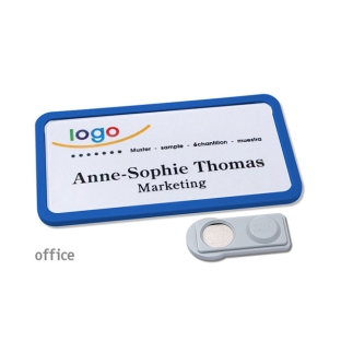 Targhette portanome Office 40 magnete smag® blu 