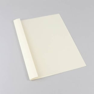 Cartellina per rilegatura con occhielli A4, struttura in lino, 25 fogli, bianco grezzo | 2 mm