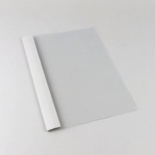 Cartellina per rilegatura con occhielli A4, struttura in pelle, 25 fogli, grigio | 2 mm