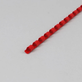 Spirali di plastica A4, tondo 6 mm | rosso