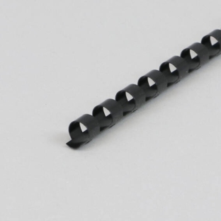 Spirali di plastica A4, tonde 8 mm | nero