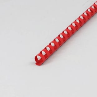 Spirali di plastica A4, tondo 14 mm | rosso