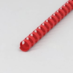 Spirali di plastica A4, tondo 16 mm | rosso