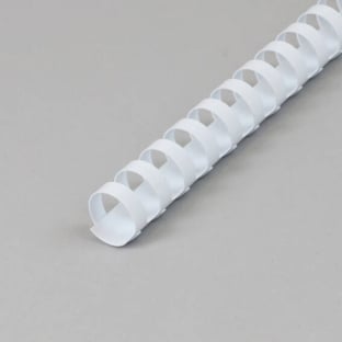 Spirali di plastica A4, tonde 19 mm | bianco