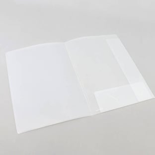 Cartellina porta offerta A4,  con tasca e scomparto per CD, occhielli di archiviazione, plastica PP, trasparente opaco 