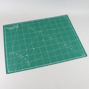Tappetino da taglio A2, 60 x 45 cm, autorigenerante, con reticolato verde|nero