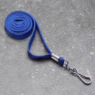 Lanyard, 10 mm di larghezza blu | con clip moschettone