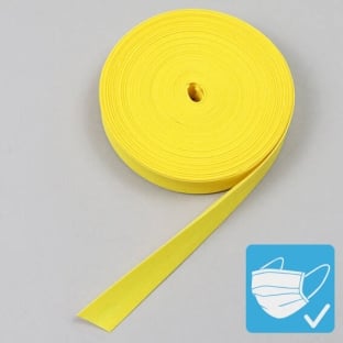Nastro sbieco di poliestere, 20 mm, rotolo con 25 m giallo
