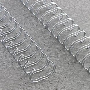 Spirali metalliche, passo 2:1, A4 22,0 mm (7/8") | argento