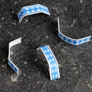 Clip per chiusura sacchetti 33 mm, bianco-blu 