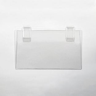 Tasche di contrassegno per gabbie metalliche, con 3 ganci A6 formato orizzontale