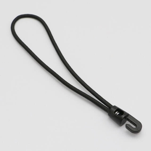 Corda elastica con gancio in plastica 200 mm | nero