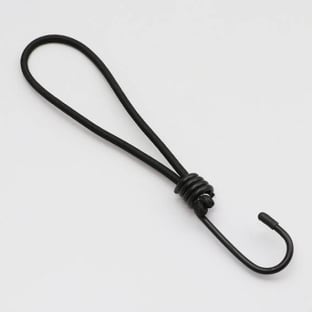 Corda elastica con gancio metallico 200 mm | nero