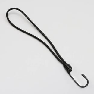 Corda elastica con gancio metallico 250 mm | nero
