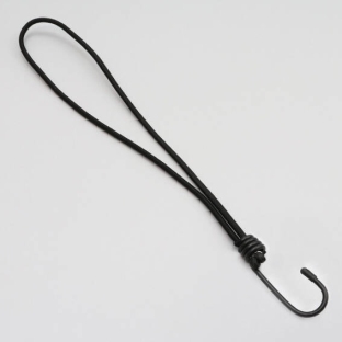 Corda elastica con gancio metallico 300 mm | nero