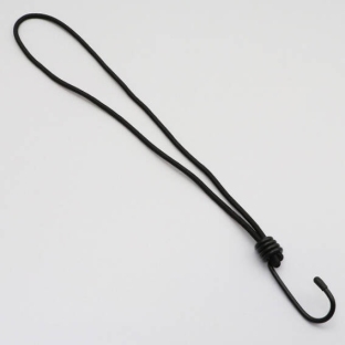 Corda elastica con gancio metallico 350 mm | nero