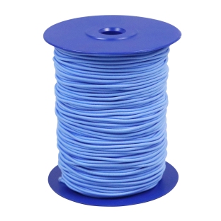 Cordino elastico in bobina, 2,2 mm, blu chiaro (L044) (rotolo con 100 m) 
