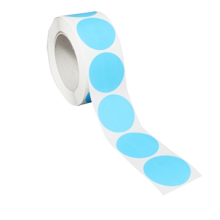 Bollini adesivi colorati in carta azzurro | 40 mm