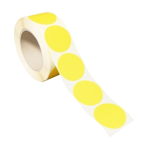 Bollini adesivi colorati in carta giallo
 | 40 mm