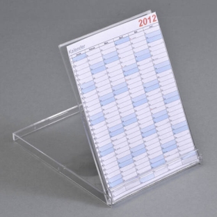 Porta calendario, A6 formato verticale, 153 x 113 x 10 mm, trasparente 