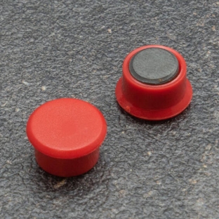 Magnete da ufficio, rotondo 13 mm | rosso