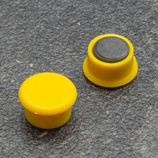 Magnete da ufficio, rotondo 13 mm | giallo
