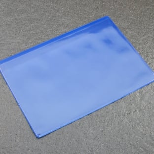 Buste magnetiche portadocumenti per formato A5, con 1 striscia magnetica, lato largo aperto, blu 
