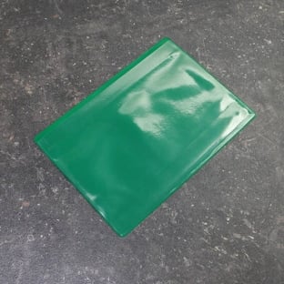 Buste magnetiche portadocumenti per formato A5, con 1 striscia magnetica, lato largo aperto, verde 