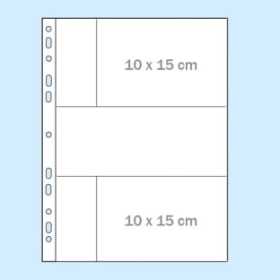 Buste A4, per 4 foto 10 x 15 cm in formato orizzontale 