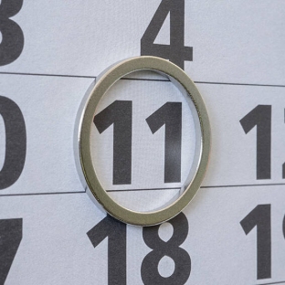 Anello magnetico come segnagiorno per calendario, inkl. disco metallico 25 mm | 20 mm