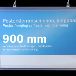 Profilo porta poster, plastica, apribile 900 mm | trasparente