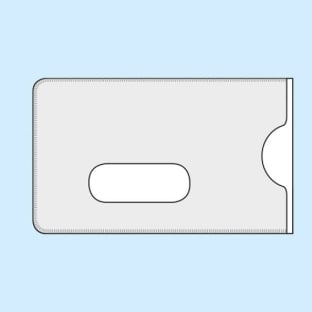 Custodie per carte di credito con protezione RFID e asola calendari,  59 x 88 mm, bianco 