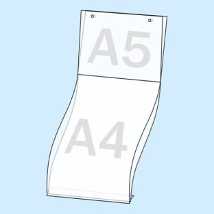 Porta cartelloni, PCV rigido A4/A5 | Formato A4 verticale - formato A5 orizzontale