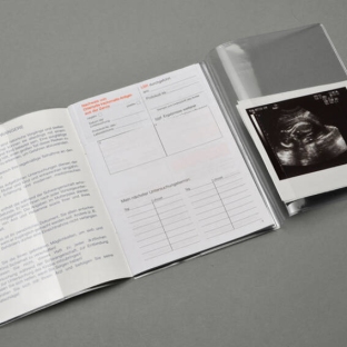 Copertine per libretti di gravidanza con tasca per ecografie, plastica PVC 