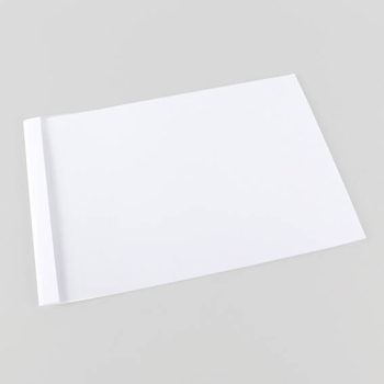 Cartellina a rilegatura termica A4, formato orizzontale, cartoncino, per un massimo di 40 fogli, bianco  4 mm 