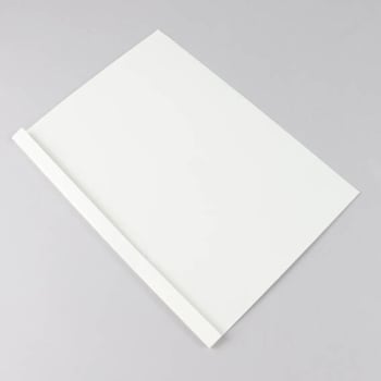 Cartellina a rilegatura termica A4, cartoncino lucido, bianco  