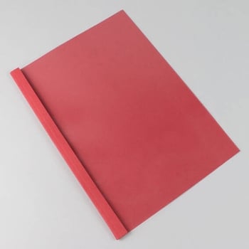 Cartellina a rilegatura termica A4, struttura in pelle, 15 fogli, rosso | 1,5 mm | 230 g/m²