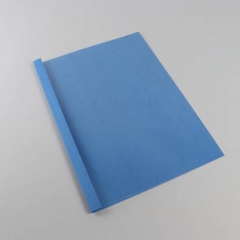 Cartellina a rilegatura termica A4, struttura in lino, 15 fogli, blu | 1,5 mm  | 250 g/m²